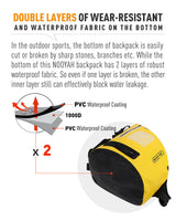 NOOYAH IPX8 Waterproof Bike Cycle Outdoor Sports Backpack Double-Layer Waterproof Bag  YELLOW - Low Angle