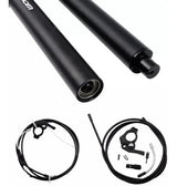 Adjustable ZOOM SPD-802 Dropper Seatpost with Internal Cable - 27.2mm Diameter, 80mm Travel, Remote Lever Control - Side View