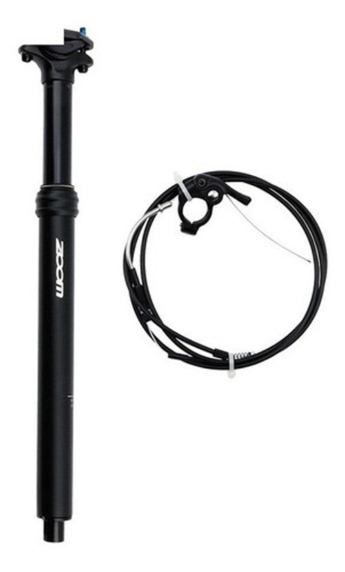 Adjustable ZOOM Mountain Bike Dropper Seatpost - 31.6mm Diameter, 100mm Travel with Internal Cable Routing