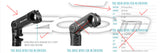 ZOOM TDS-D616 Adjustable MTB Stem with Cable Integration - 31.8mm, Black - Front View