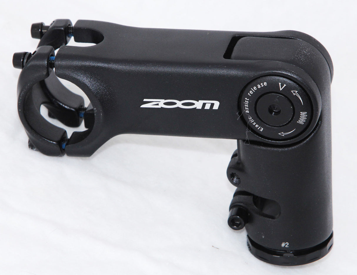 ZOOM TDS-D616 Adjustable MTB Stem with Cable Integration - 31.8mm, Black