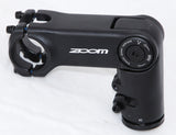 ZOOM TDS-D616 Adjustable MTB Stem with Cable Integration - 31.8mm, Black - Top-Down View