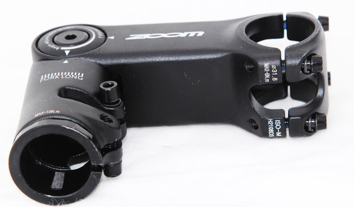 ZOOM TDS-D616 Adjustable MTB Stem with Cable Integration - 31.8mm, Black