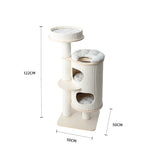 HONEYPOTCAT PURRING Plush & Sisal Barrel Cat Tower - 122cm - Front View