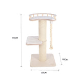 HONEYPOTCAT Tough & Play Sisal Scratch Tower - 115cm - Front View