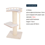 HONEYPOTCAT Tough & Play Sisal Scratch Tower - 115cm - Side View