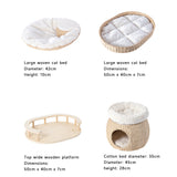 HONEYPOTCAT Cosy Woven Cat Perch - 141.5cm - Front View