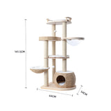 HONEYPOTCAT Cosy Woven Cat Perch - 141.5cm - Top-Down View