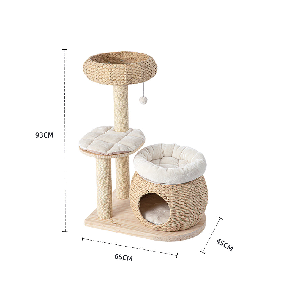 HONEYPOTCAT Plush Woven Cat Retreat - 93cm