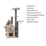 HONEYPOTCAT Grand Cat Mansion With Space Capsule - 148cm - Top-Down View