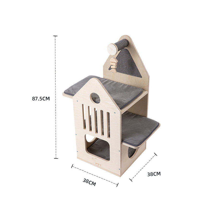 HONEYPOTCAT Cosy Cat Villa - 87.5cm
