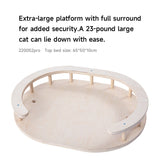 HONEYPOTCAT Majestic Reinforced Multi-Level Cat Tree With Hammock - 168cm - Front View