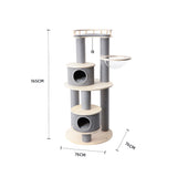 HONEYPOTCAT Majestic Reinforced Multi-Level Cat Tree  - 165cm - Top-Down View
