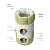 HONEYPOTCAT Arctic Snug Double Sisal Barrel  - 75cm - Front View
