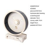 HONEYPOTCAT Fit & Fun Active Runner Wood Cat Wheel - Flex 93cm - Side View