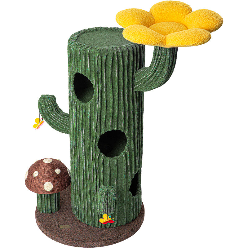 HONEYPOTCAT Solo Cactus Bloom Cat Tree - Green 120.5cm