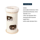 HONEYPOTCAT Cosy Sisal Barrel With Plush Top - Compact 89cm - Side View