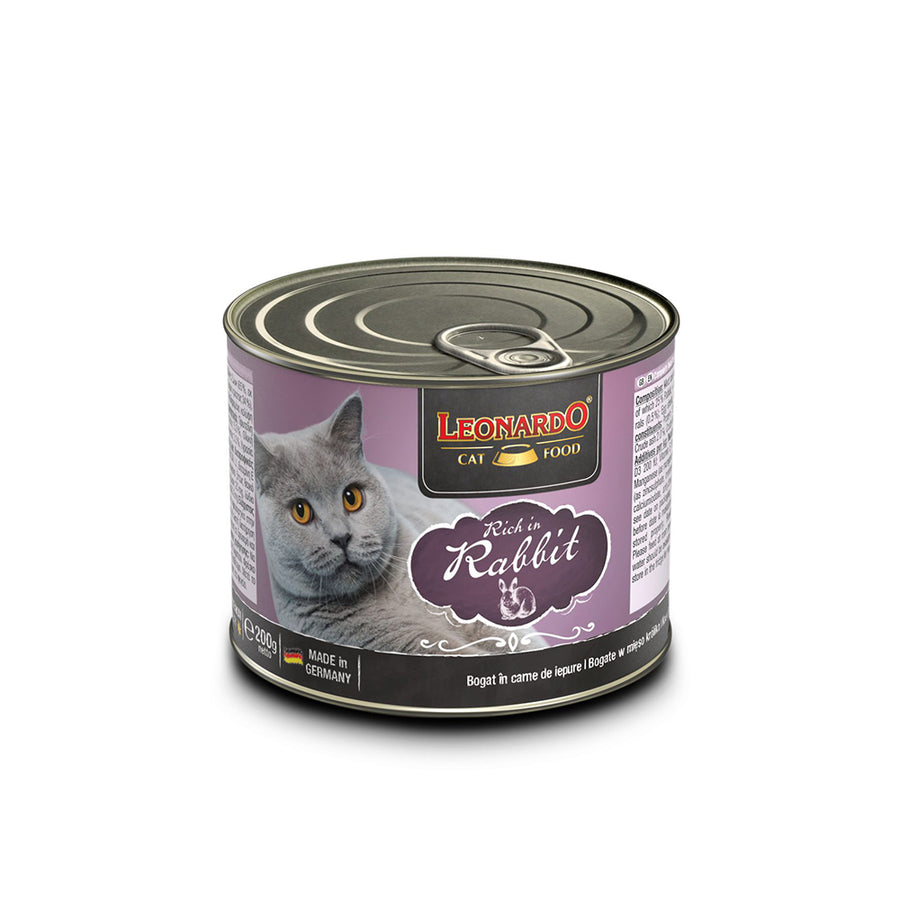 LEONARDO Quality Selection Rich in Rabbit Wet Cat Food 200gx6