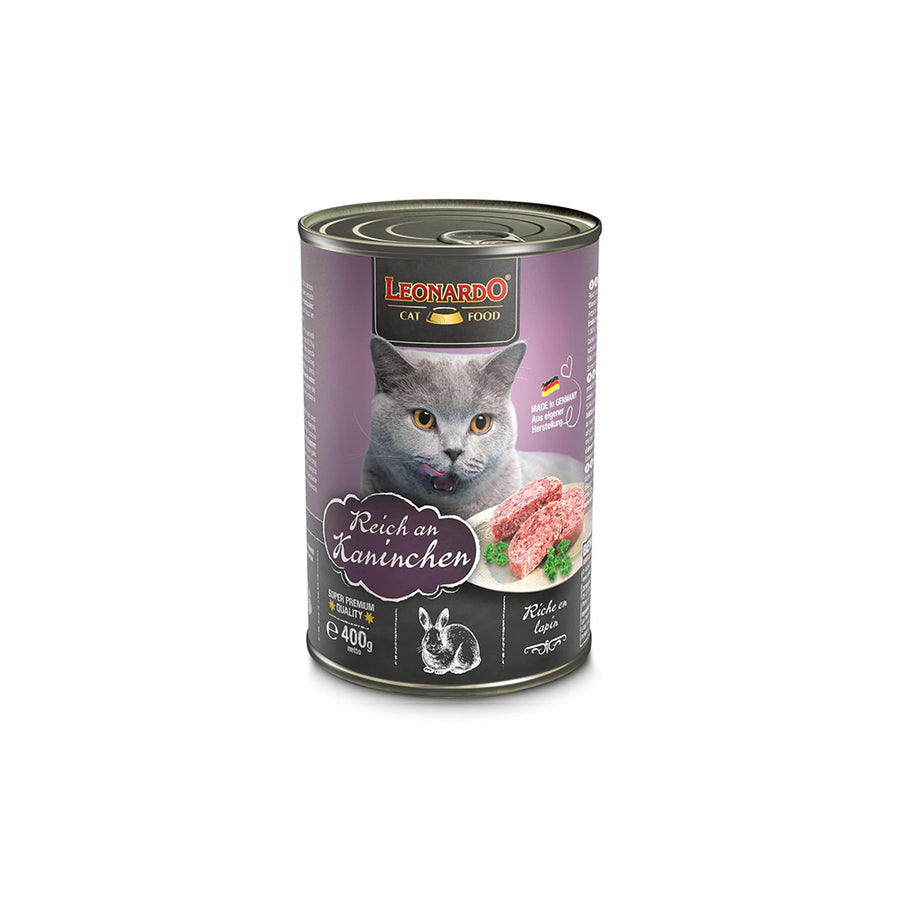 LEONARDO Quality Selection Rich in Rabbit Wet Cat Food 400gx6
