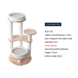 HONEYPOTCAT MZ Simple Joy Wood Cat Tower - Double Delight 110cm