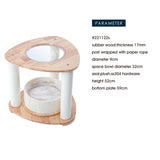 HONEYPOTCAT MZ Simple Joy Wood Cat Tower - Space Pod 52cm - Side View