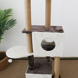 CATIO Deluxe Multi-Function Three-Level Dual Cat Scratching Tree 141cm - Front View