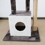 CATIO Deluxe Multi-Function Three-Level Dual Cat Scratching Tree 141cm - Top-Down View