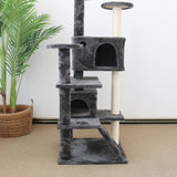 CATIO Chipboard Flannel Cat Scratching Tree - Abstract Deluxe 50x50x127cm - Side View