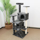 CATIO Chipboard Flannel Cat Scratching Tree - Abstract Deluxe 50x50x127cm - Top-Down View