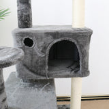 CATIO Chipboard Flannel Cat Scratching Tree - Abstract Deluxe 50x50x127cm - Rear View