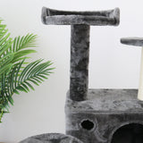 CATIO Chipboard Flannel Cat Scratching Tree - Abstract Deluxe 50x50x127cm - Close-Up Angle
