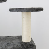 CATIO Chipboard Flannel Cat Scratching Tree - Abstract Deluxe 50x50x127cm - Low Angle