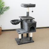 CATIO Chipboard Flannel Cat Scratching Tree - Abode 112cm - Side View