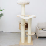 CATIO VINTAGE Solid Wood Cat Climbing Tree Post Scratcher 176cm - Rear View