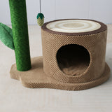 CATIO Log Cat House With White Camelia Cat Scratching Tree - Front View