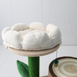 CATIO Log Cat House With White Camelia Cat Scratching Tree - Side View