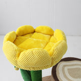 CATIO Log Cat House With Yellow Camelia Cat Scratching Tree - Side View
