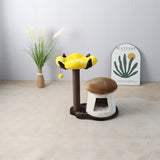 CATIO Cat House With Enchanted Flower Cat Scratching Tree - Side View