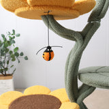 CMISSTREE 5-Level Sunflower Cat Tree - Top-Down View
