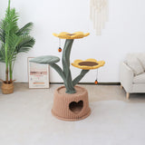 CMISSTREE Sunflower In A Pot House Cat Tree - Front View
