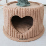 CMISSTREE Sunflower In A Pot House Cat Tree - Side View