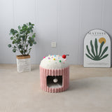 CATIO Pink Cupcake Cat House - Front View
