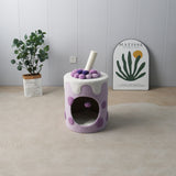 CATIO Purple Bubble Milktea Cat House - Front View
