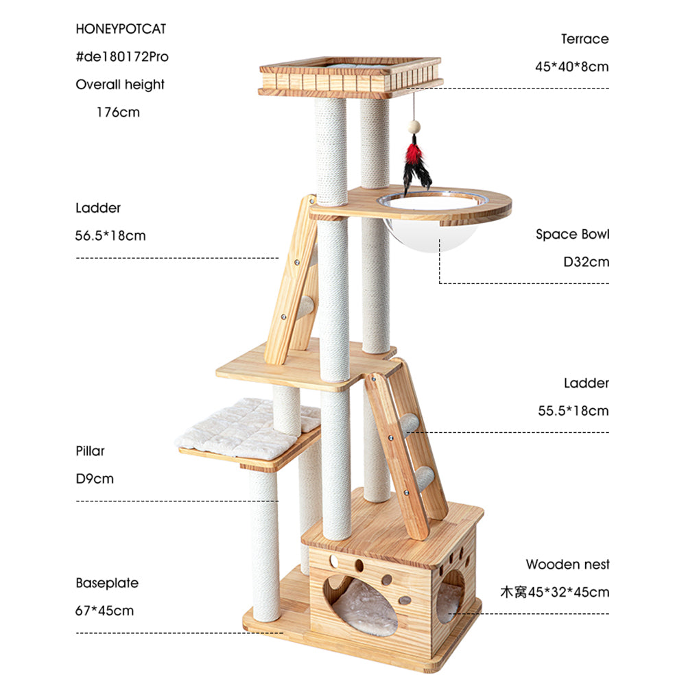 HONEYPOTCAT Majestic Wood Retreat - 176cm