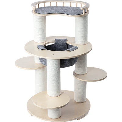 HONEYPOTCAT Harmony Wood Cat Tower - 123cm