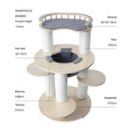 HONEYPOTCAT Harmony Wood Cat Tower - 123cm