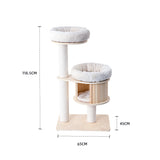 HONEYPOTCAT Classic Solid Wood Perch - 118.5cm - Front View