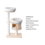 HONEYPOTCAT Classic Solid Wood Perch - 118.5cm - Top-Down View