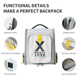 PETKIT Breezy X ZONE Pet Carrier - Grey Yellow - Front View