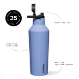 Corkcicle Sport Canteen - 600ml Gloss White - Front View